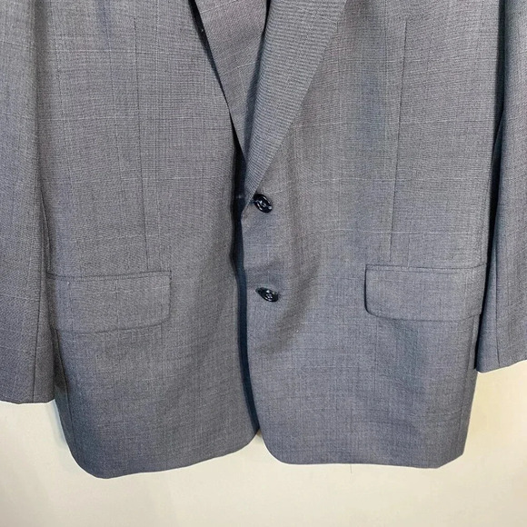Hickey Freeman Canterbury Wool Sport Coat Dinner Jacket Blazer Men's 44R Gray - Picture 7 of 14